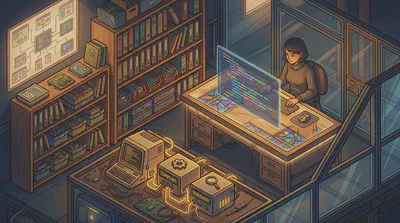 The IDE as craftsperson’s workshop — every tool arranged for human hands.