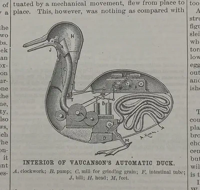Vaucanson’s Automatic Duck: it poops!
