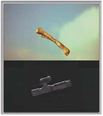 The most well-known graphic match: 2001