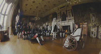 Like the previous one, I would call this “camera at the corner approach”